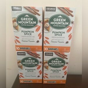 NIB Sealed Lot of 4 x10 Green Mountain Pumpkin Spice Coffee K-Cups Pods